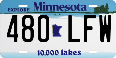MN license plate 480LFW
