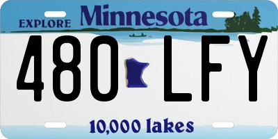 MN license plate 480LFY