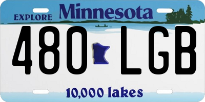 MN license plate 480LGB