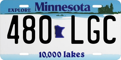 MN license plate 480LGC