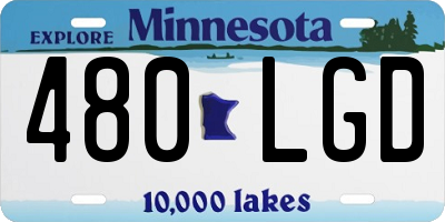 MN license plate 480LGD