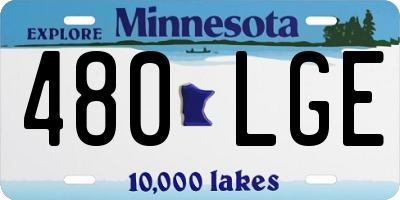 MN license plate 480LGE