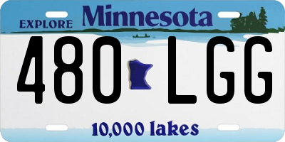 MN license plate 480LGG