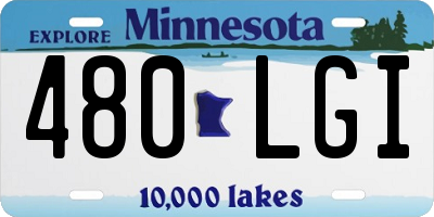 MN license plate 480LGI