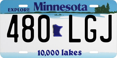 MN license plate 480LGJ