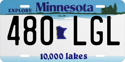 MN license plate 480LGL