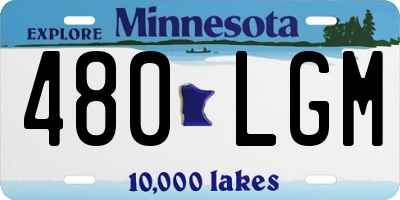 MN license plate 480LGM
