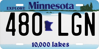 MN license plate 480LGN