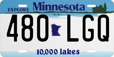 MN license plate 480LGQ