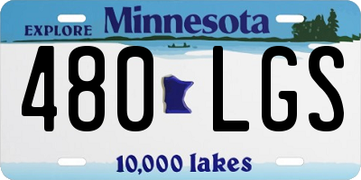 MN license plate 480LGS