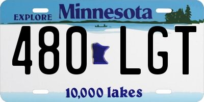 MN license plate 480LGT