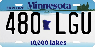 MN license plate 480LGU