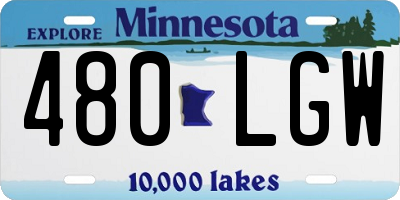 MN license plate 480LGW