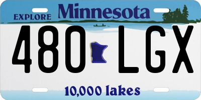 MN license plate 480LGX