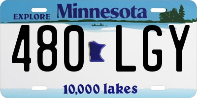 MN license plate 480LGY