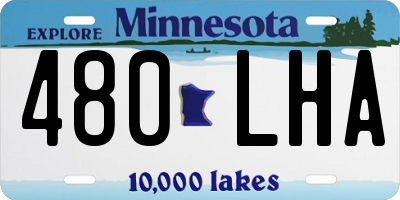 MN license plate 480LHA