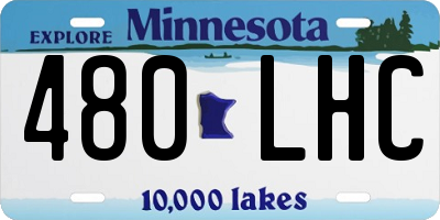 MN license plate 480LHC