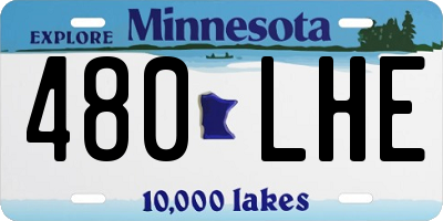 MN license plate 480LHE