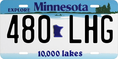 MN license plate 480LHG