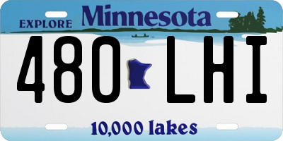 MN license plate 480LHI