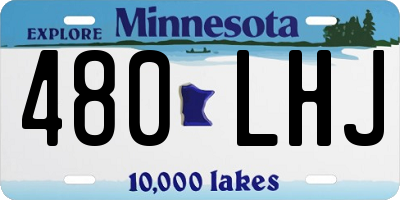 MN license plate 480LHJ