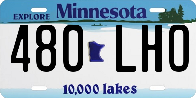 MN license plate 480LHO