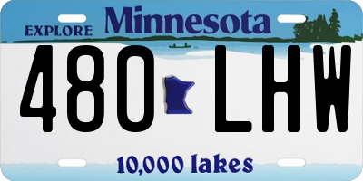 MN license plate 480LHW