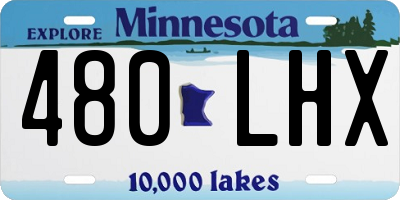 MN license plate 480LHX