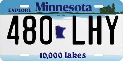 MN license plate 480LHY