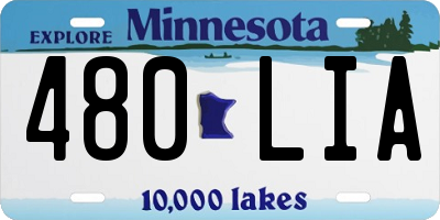 MN license plate 480LIA