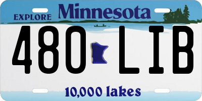 MN license plate 480LIB
