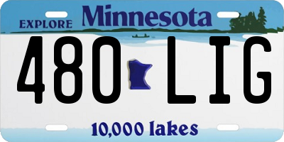 MN license plate 480LIG
