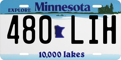 MN license plate 480LIH
