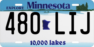 MN license plate 480LIJ