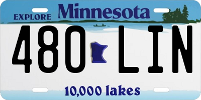 MN license plate 480LIN
