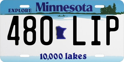 MN license plate 480LIP