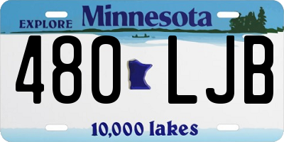 MN license plate 480LJB