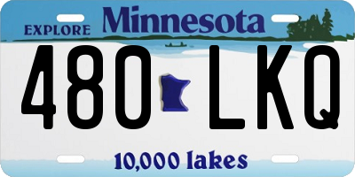 MN license plate 480LKQ