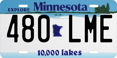 MN license plate 480LME