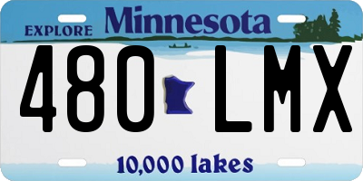 MN license plate 480LMX
