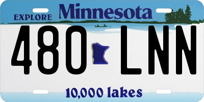MN license plate 480LNN