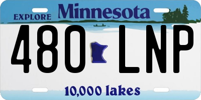 MN license plate 480LNP