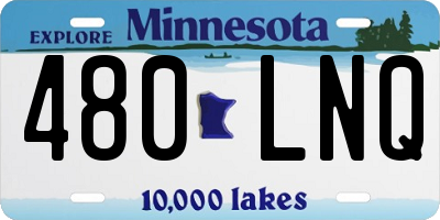 MN license plate 480LNQ