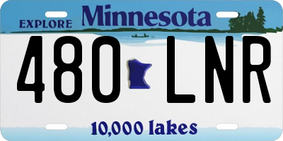 MN license plate 480LNR