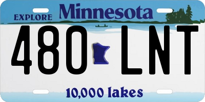 MN license plate 480LNT