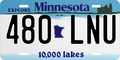 MN license plate 480LNU