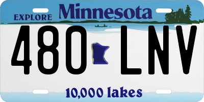 MN license plate 480LNV