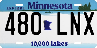 MN license plate 480LNX