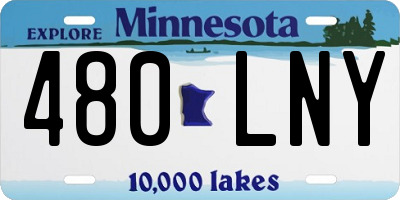 MN license plate 480LNY