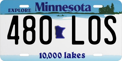 MN license plate 480LOS